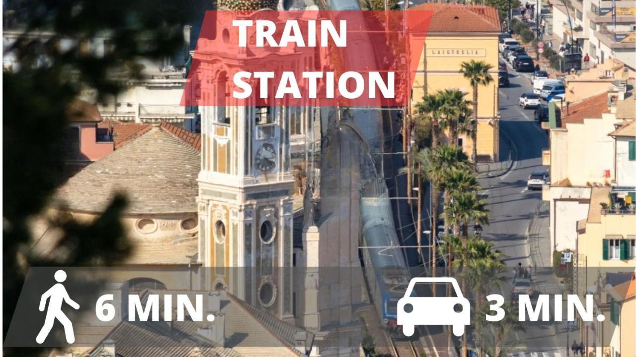Vista Mare & 300Mt Da Spiaggia Con Freeparking E Ac Laigueglia Exterior foto
